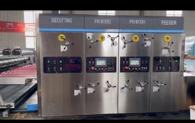 PLC Control Corrugated Box Packaging Machine Fast Printing Speed