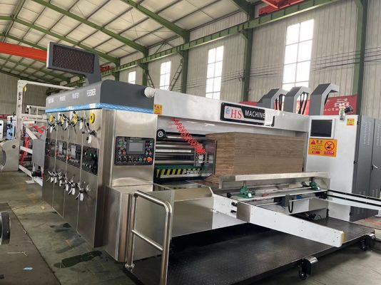 Flexoprinter Slotter Die Cutter Machine met stapler